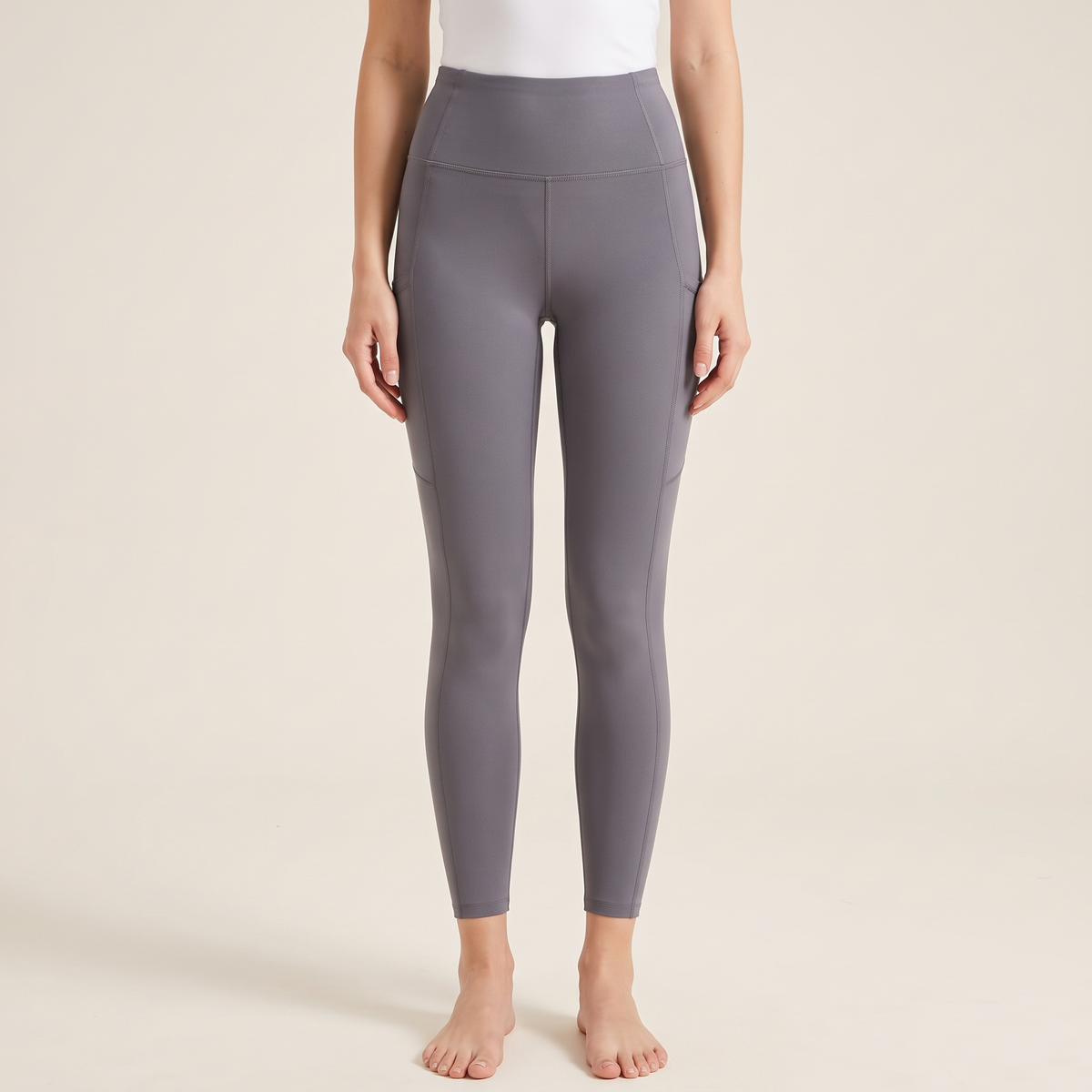 Nylon leggings in grey