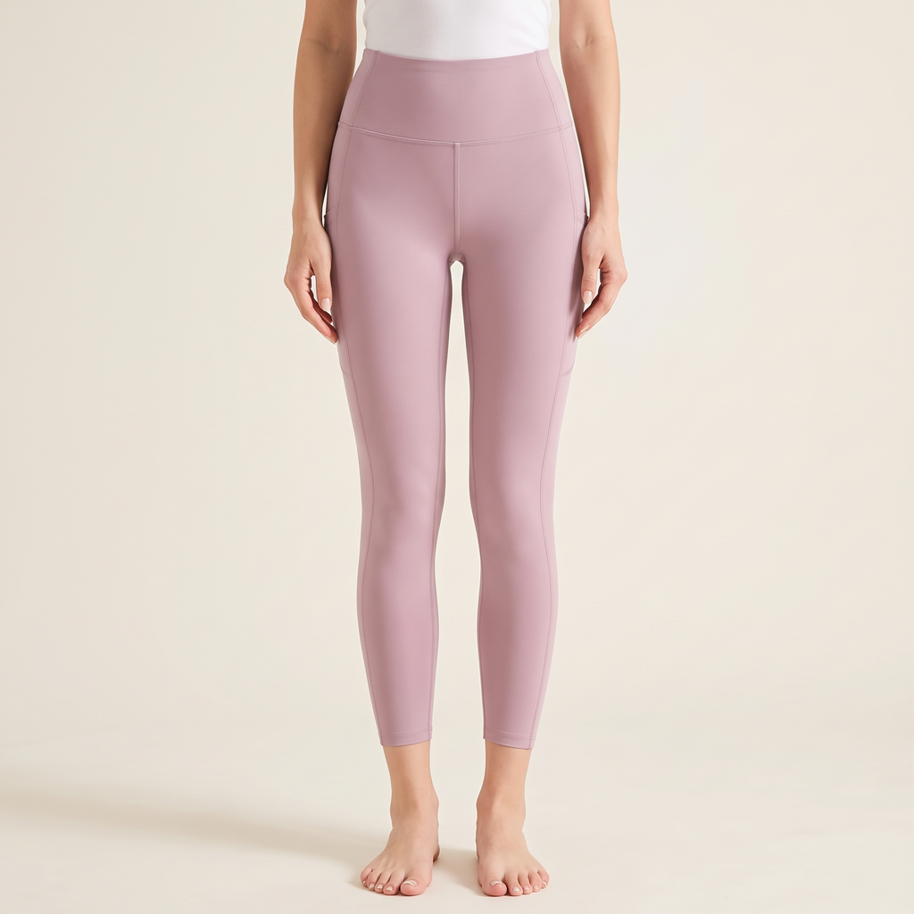 Nylon leggings in light purple