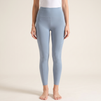 Nylon leggings in light blue