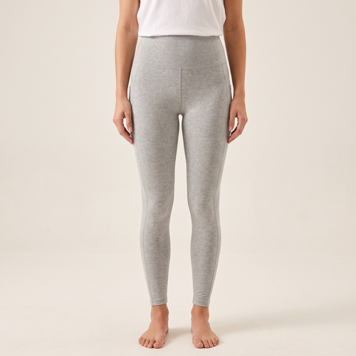 Slim high waist leggings in light heather grey